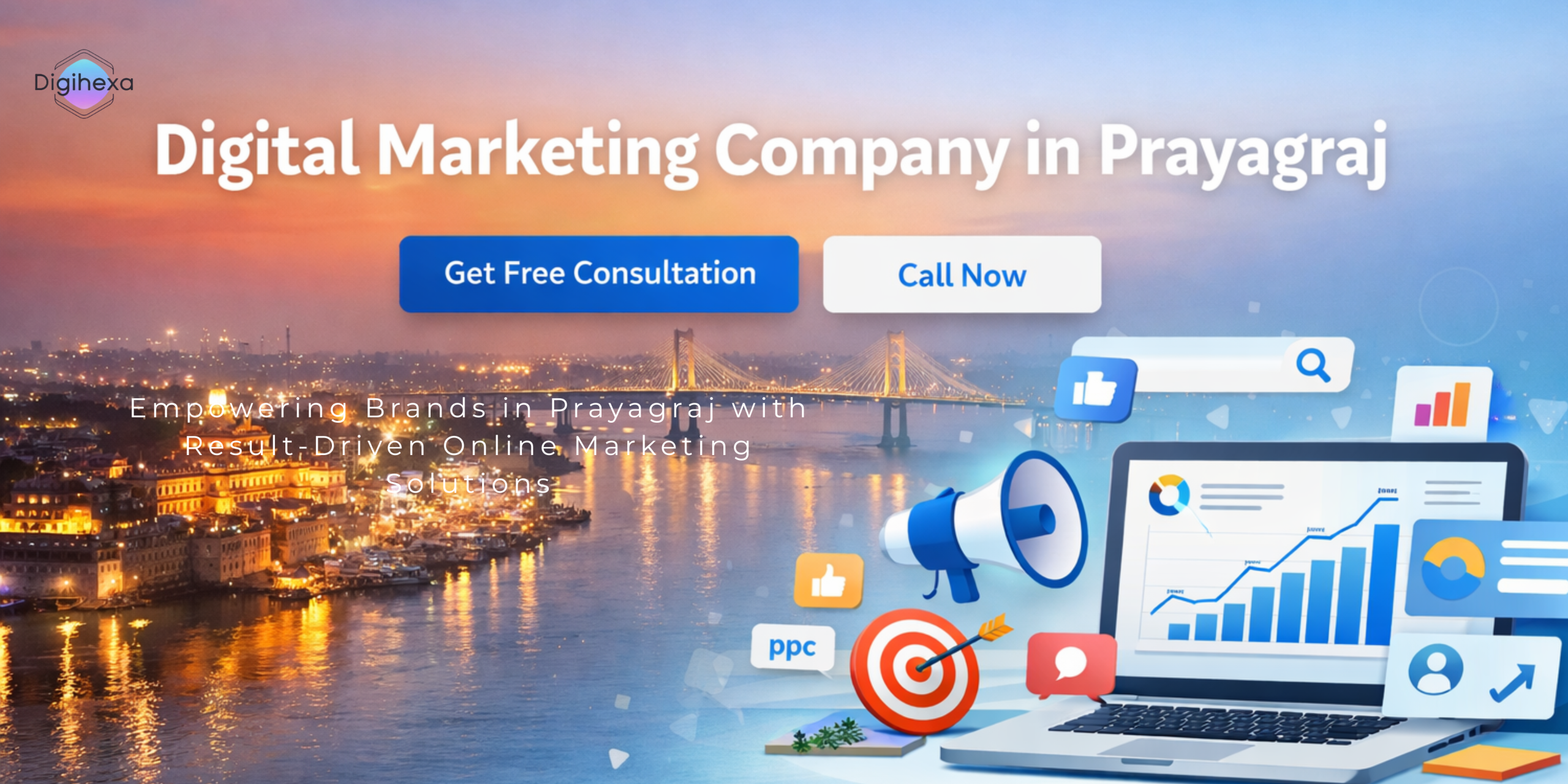 Prayagraj digital marketing agency website banner